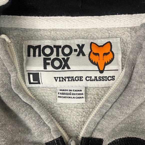 Fox Moto-X Vintage Gray Hoodie - Picture 2 of 9